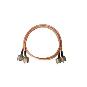 30" RG142 N-Male to PL-259 Duplex Cable Kit