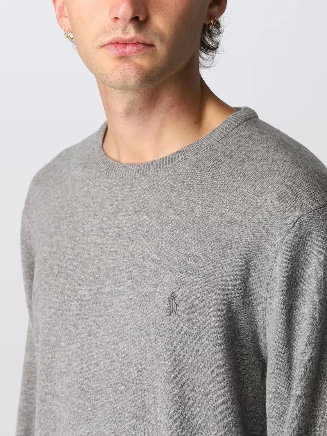 710876714 FGRYH RALPH LAUREN SWEATER MEN GREY