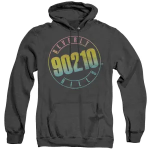 90210 Color Blend Logo Mens Heather Hoodie Black