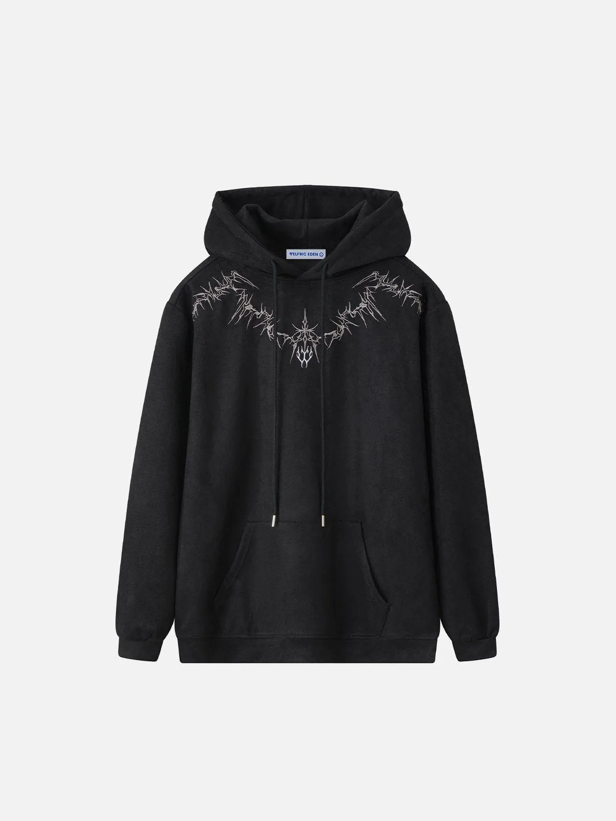 Aelfric Eden Thorny Embroidery Suede Hoodie