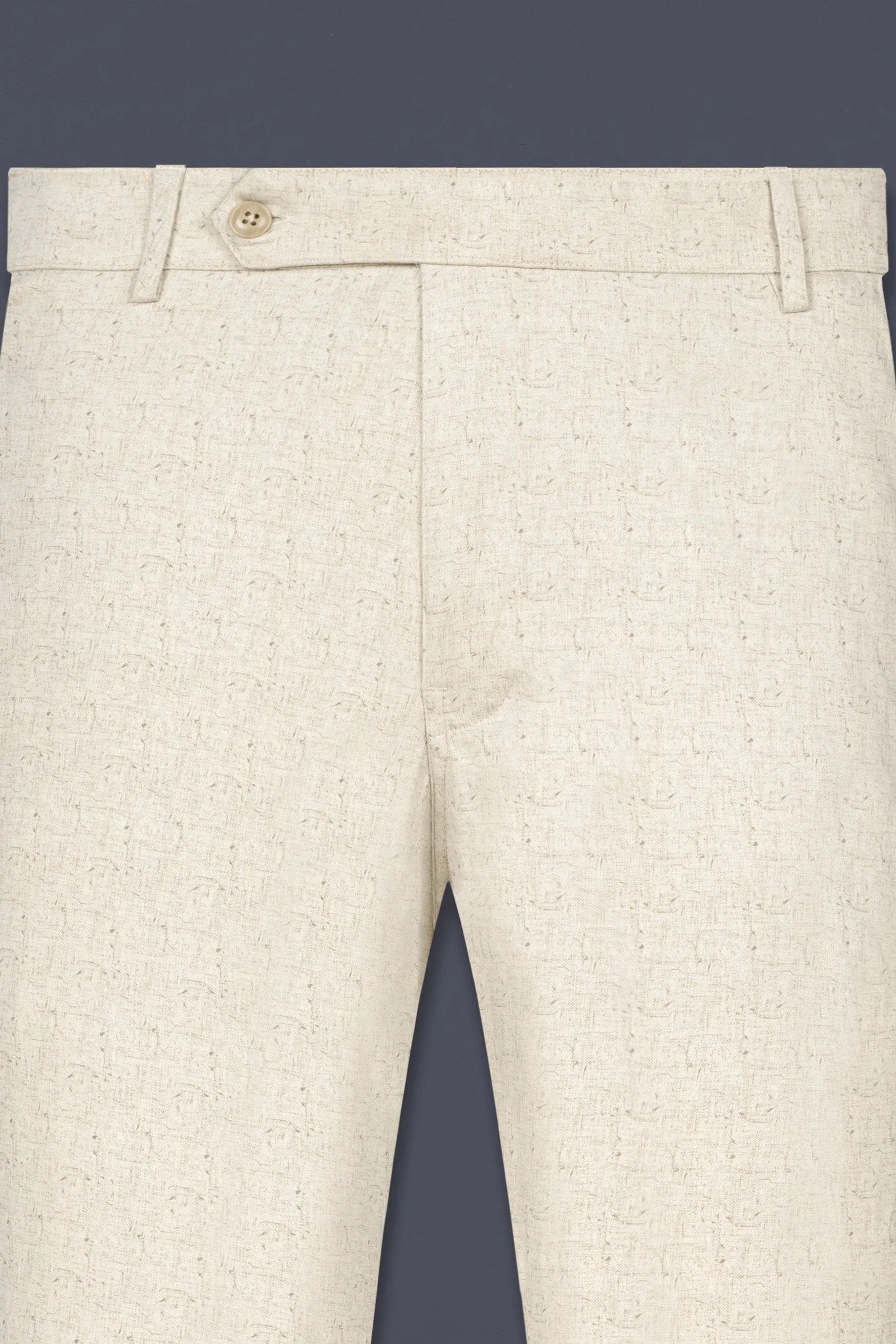 Almond Cream textured Premium Cotton Chinos Pant