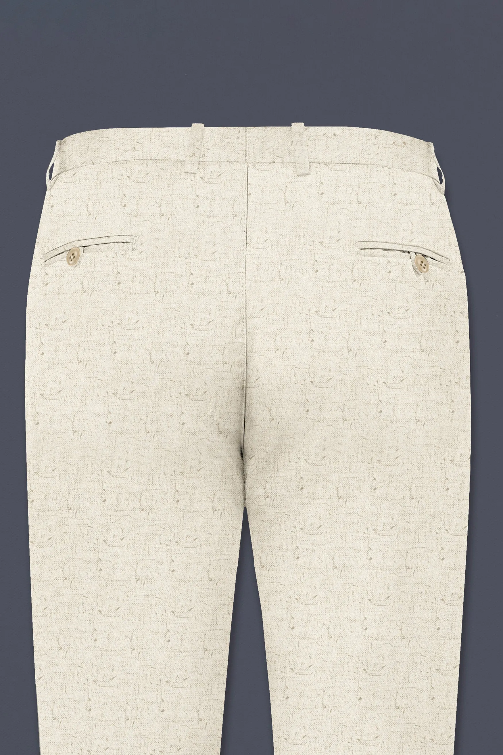 Almond Cream textured Premium Cotton Chinos Pant