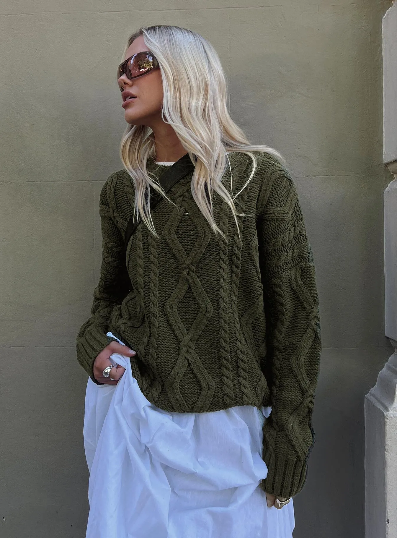 Anaya Oversized Sweater Olive