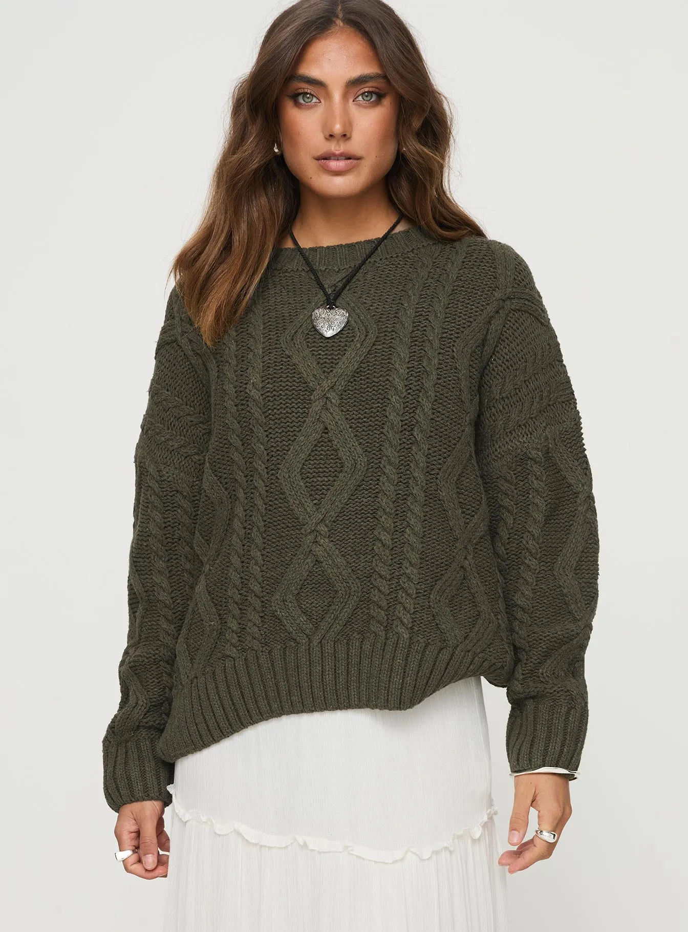 Anaya Oversized Sweater Olive