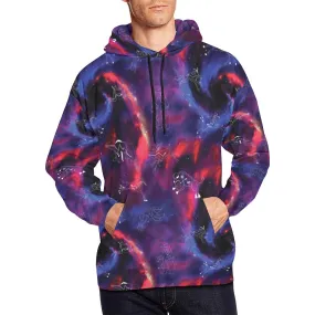 Animal Ancestors 3 Blue Pink Swirl Hoodie for Men (USA Size)