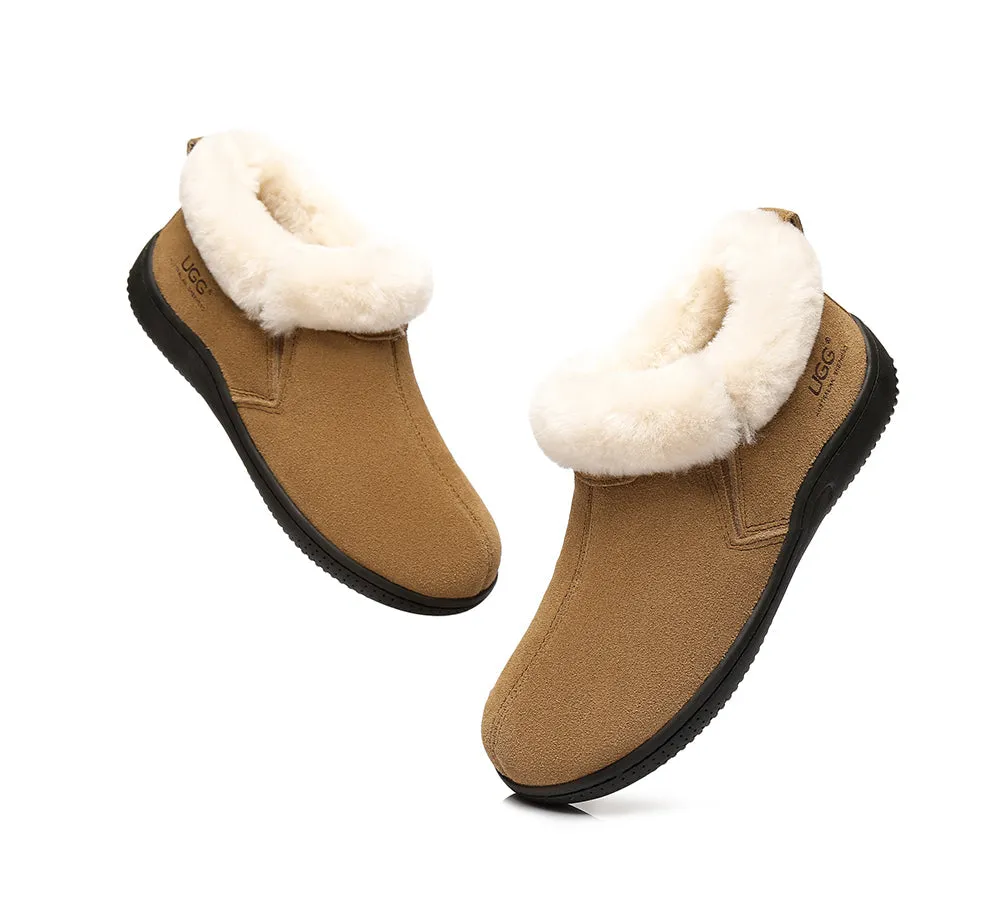 AUSTRALIAN SHEPHERD® UGG Slippers Sheepskin Wool Collar Ankle Daley