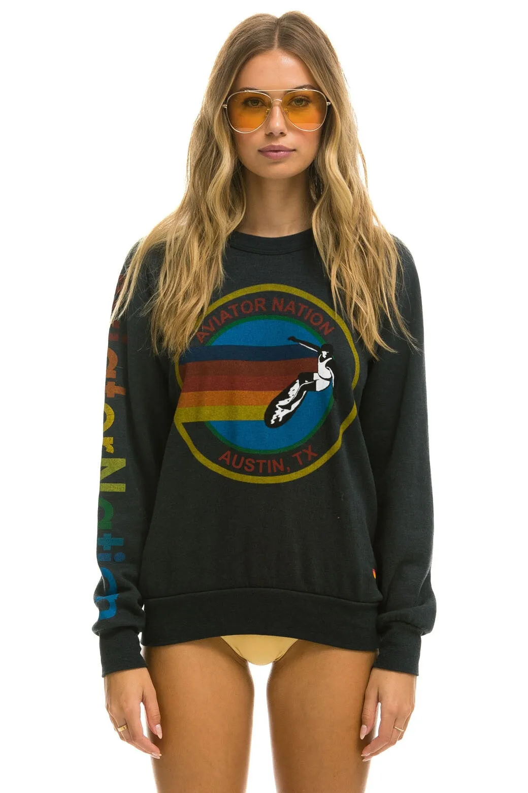 AVIATOR NATION AUSTIN SWEATSHIRT - CHARCOAL