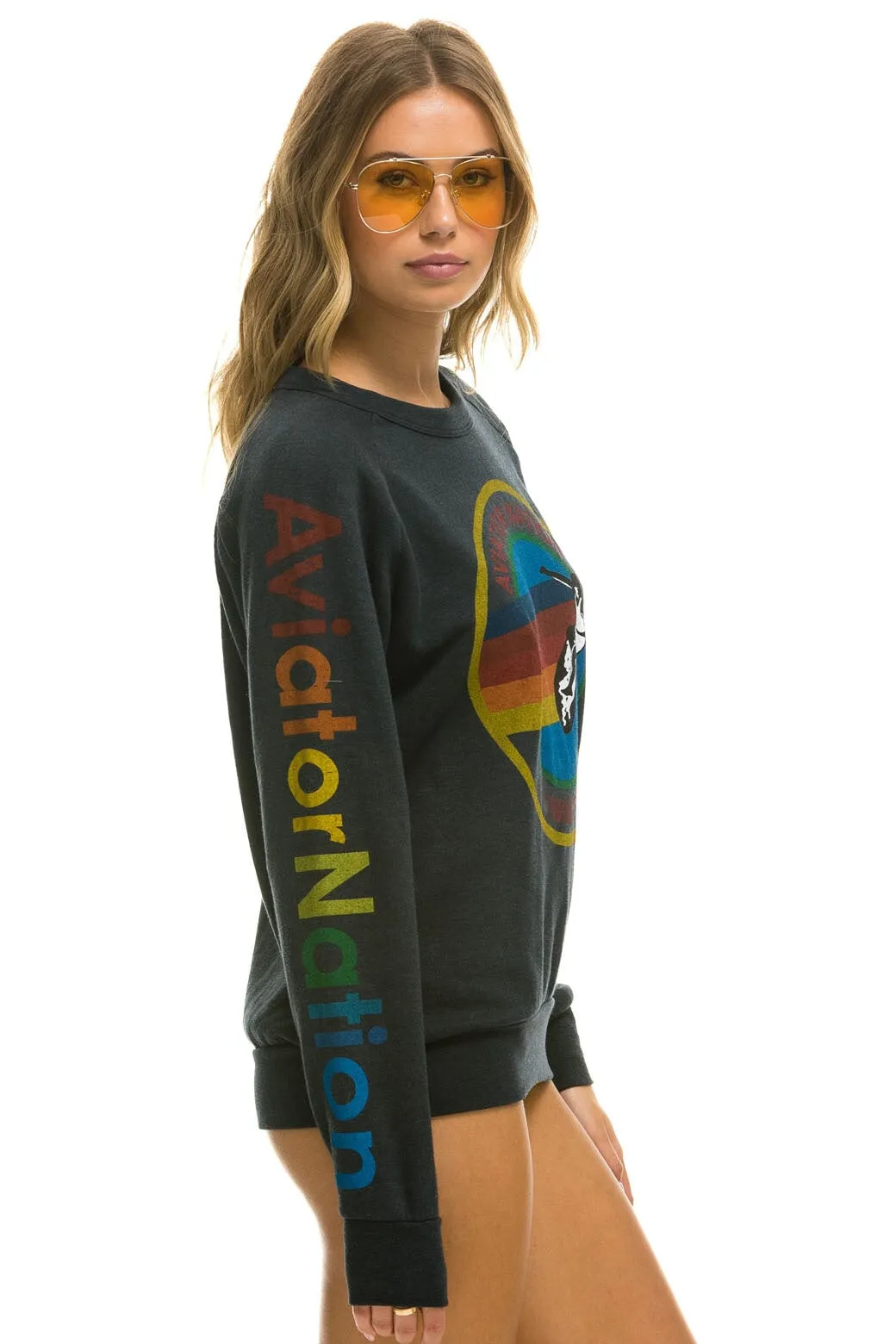 AVIATOR NATION AUSTIN SWEATSHIRT - CHARCOAL