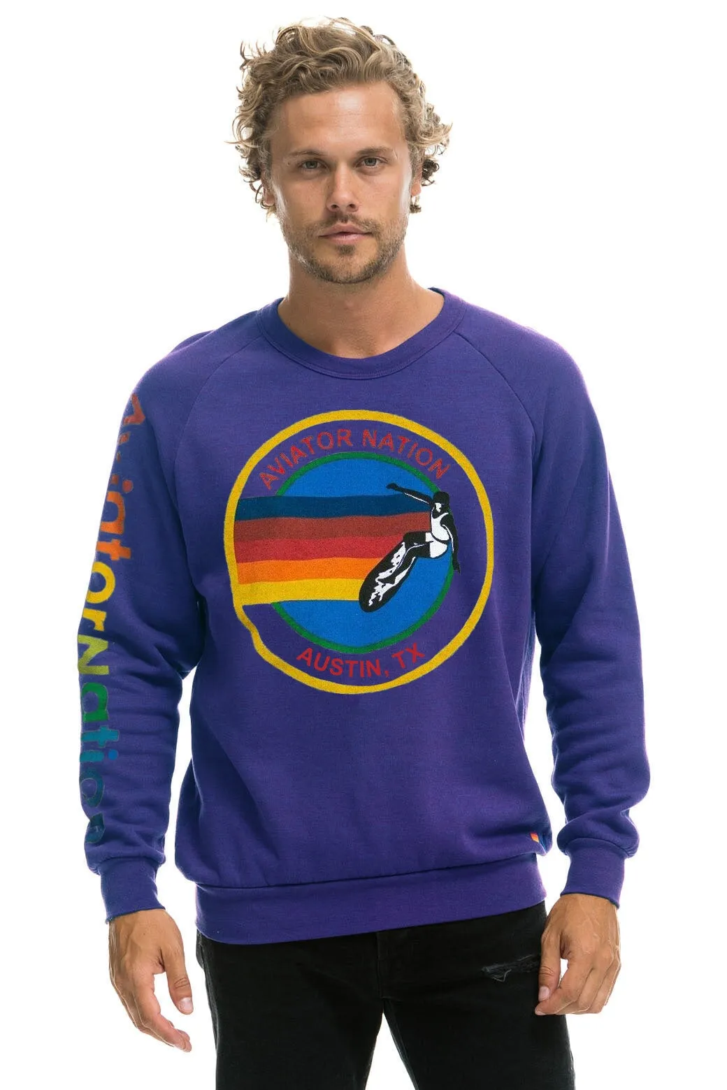 AVIATOR NATION AUSTIN SWEATSHIRT - PURPLE