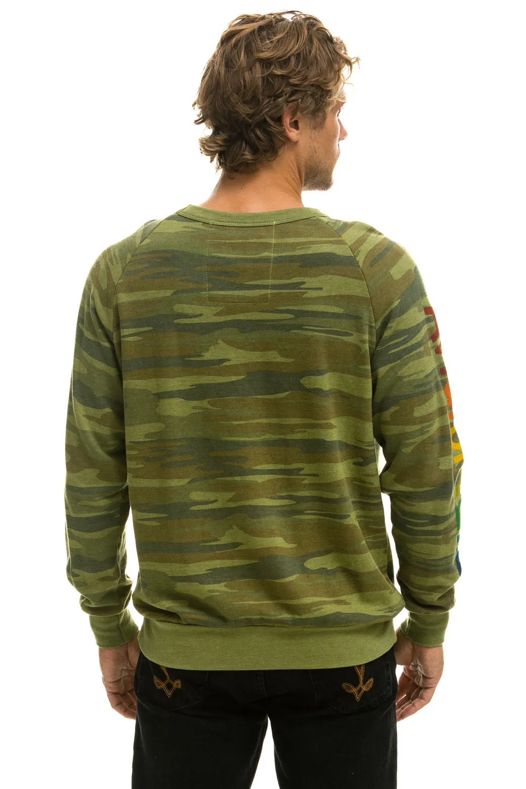 AVIATOR NATION CREW SWEATSHIRT - CAMO