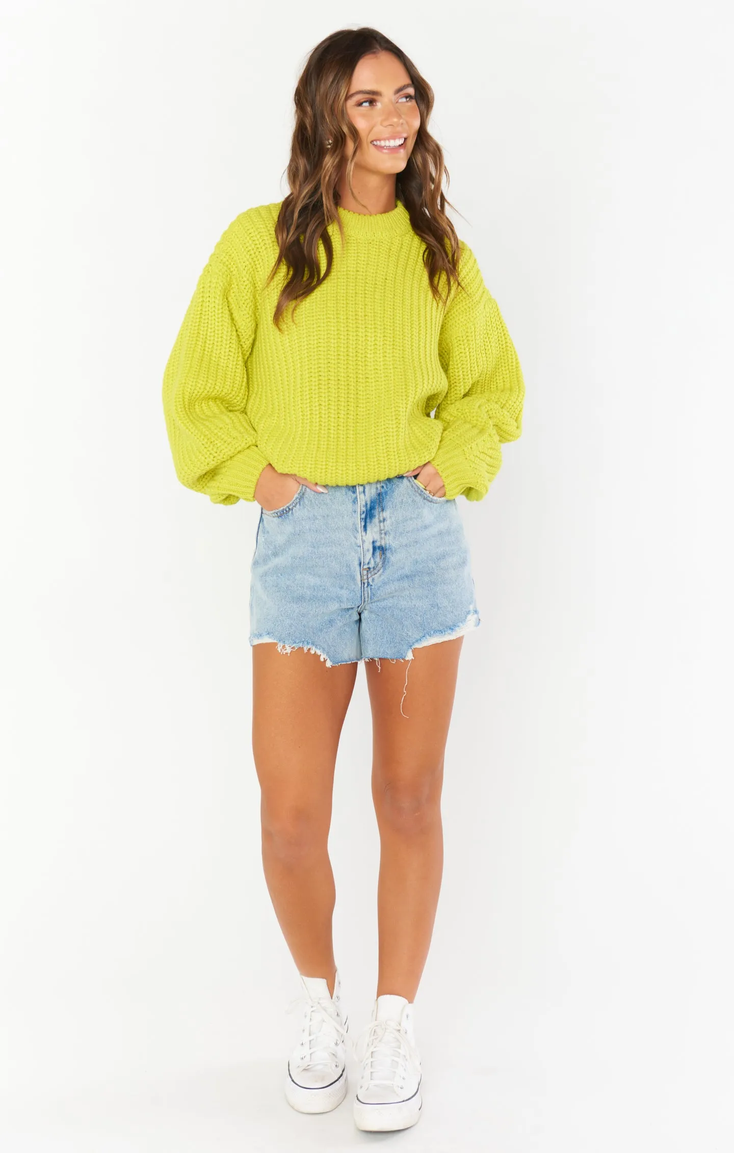 Bailey Sweater ~ Lime Knit