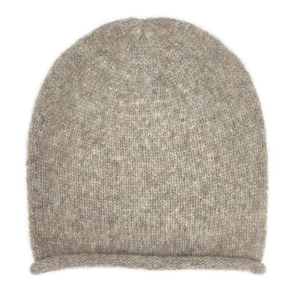 Beige Essential Knit Alpaca Beanie by SLATE   SALT