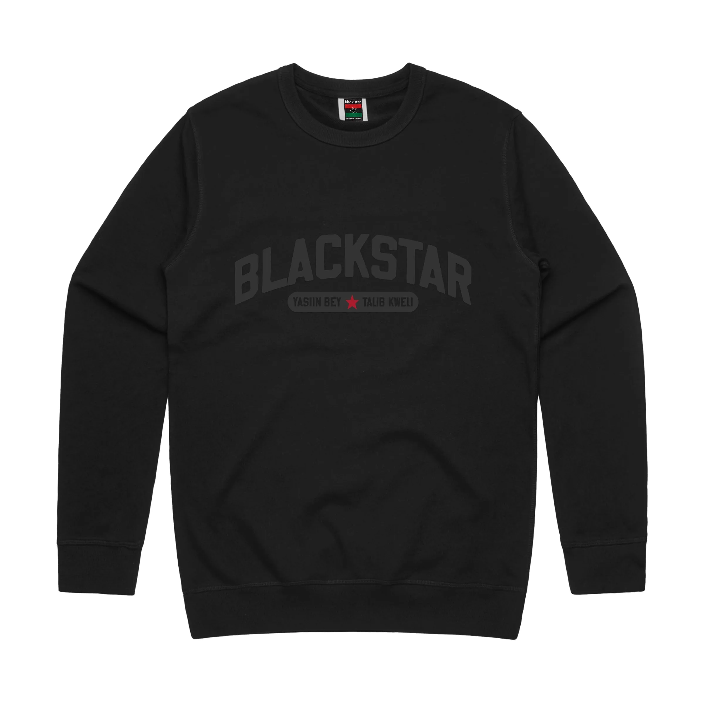 Black Star - Varsity Crewneck Sweatshirt (Black)