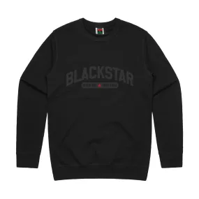 Black Star - Varsity Crewneck Sweatshirt (Black)