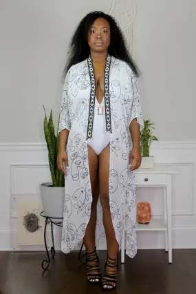 Boho Goddess Kimono in Faces