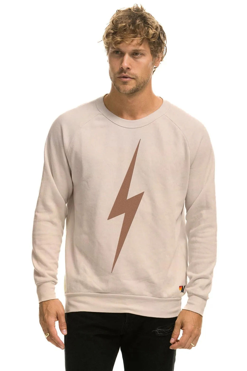 BOLT CREW SWEATSHIRT - SAND // MOCHA