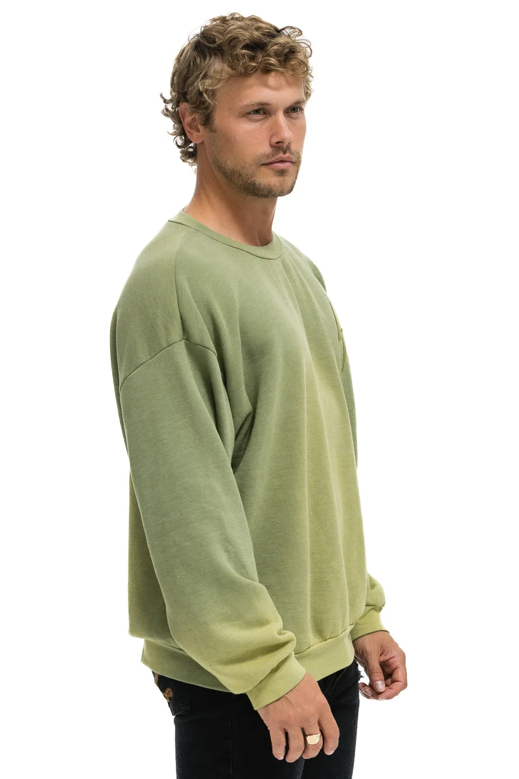 BOLT STITCH 2 RELAXED CREW SWEATSHIRT - FADED ARMY