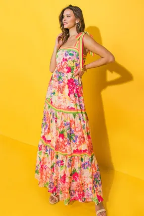 Botanical Print Maxi Dress