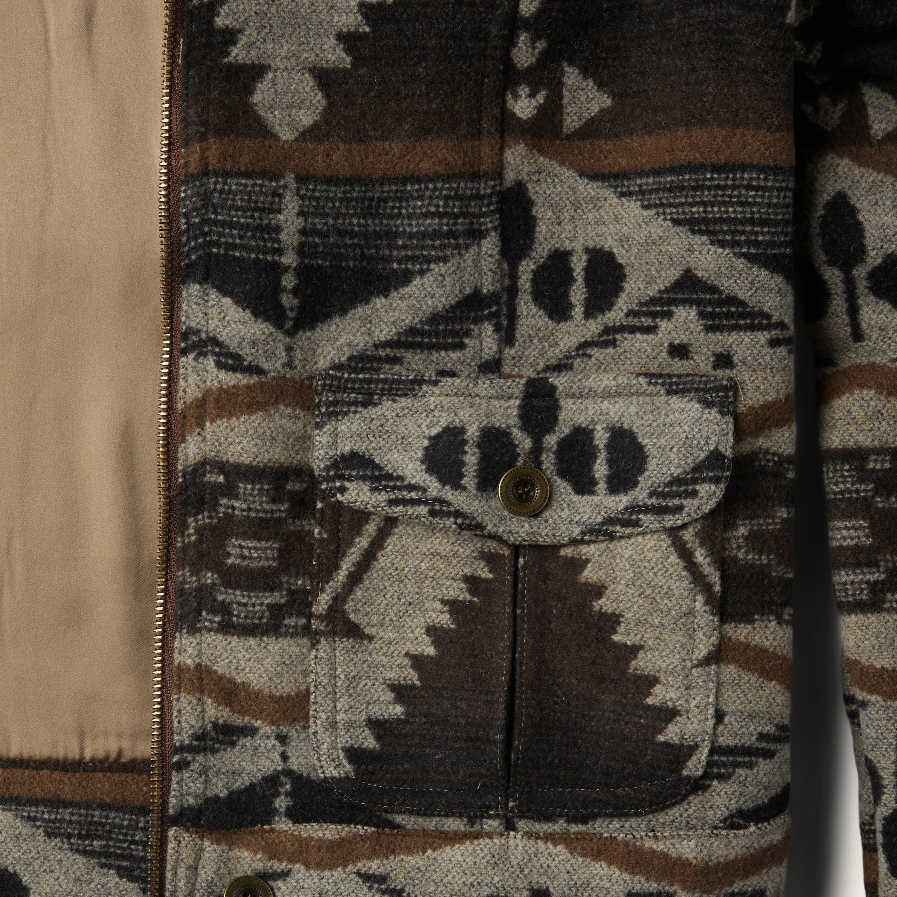 Brown Southwestern Blanket Jacket