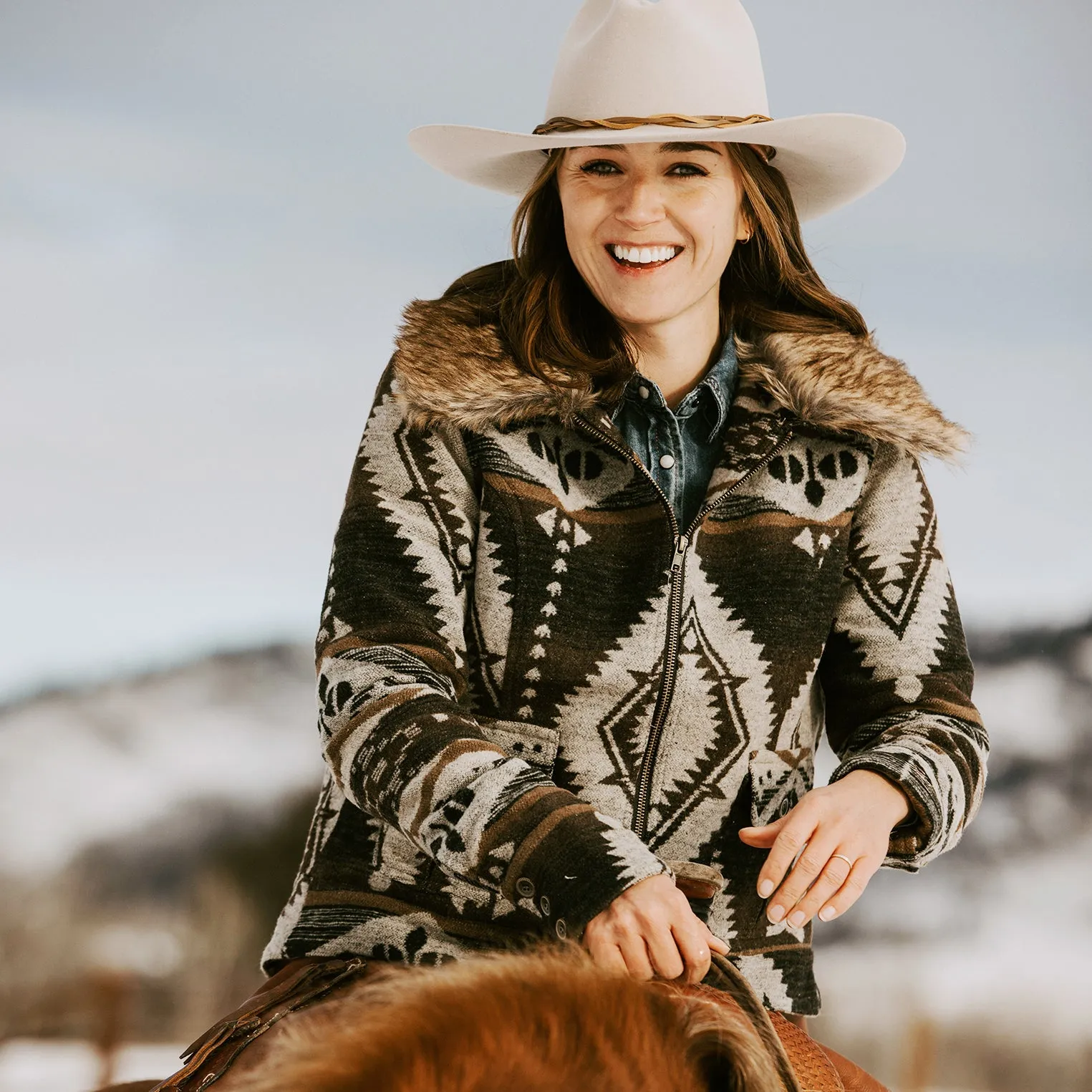 Brown Southwestern Blanket Jacket