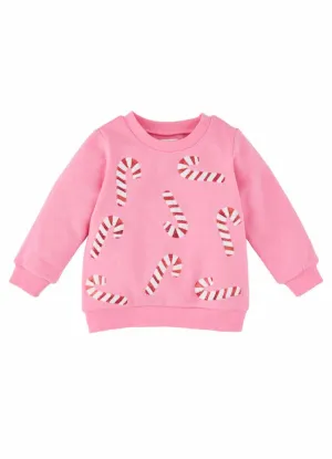 Candycane Sweatshirt by Mud Pie