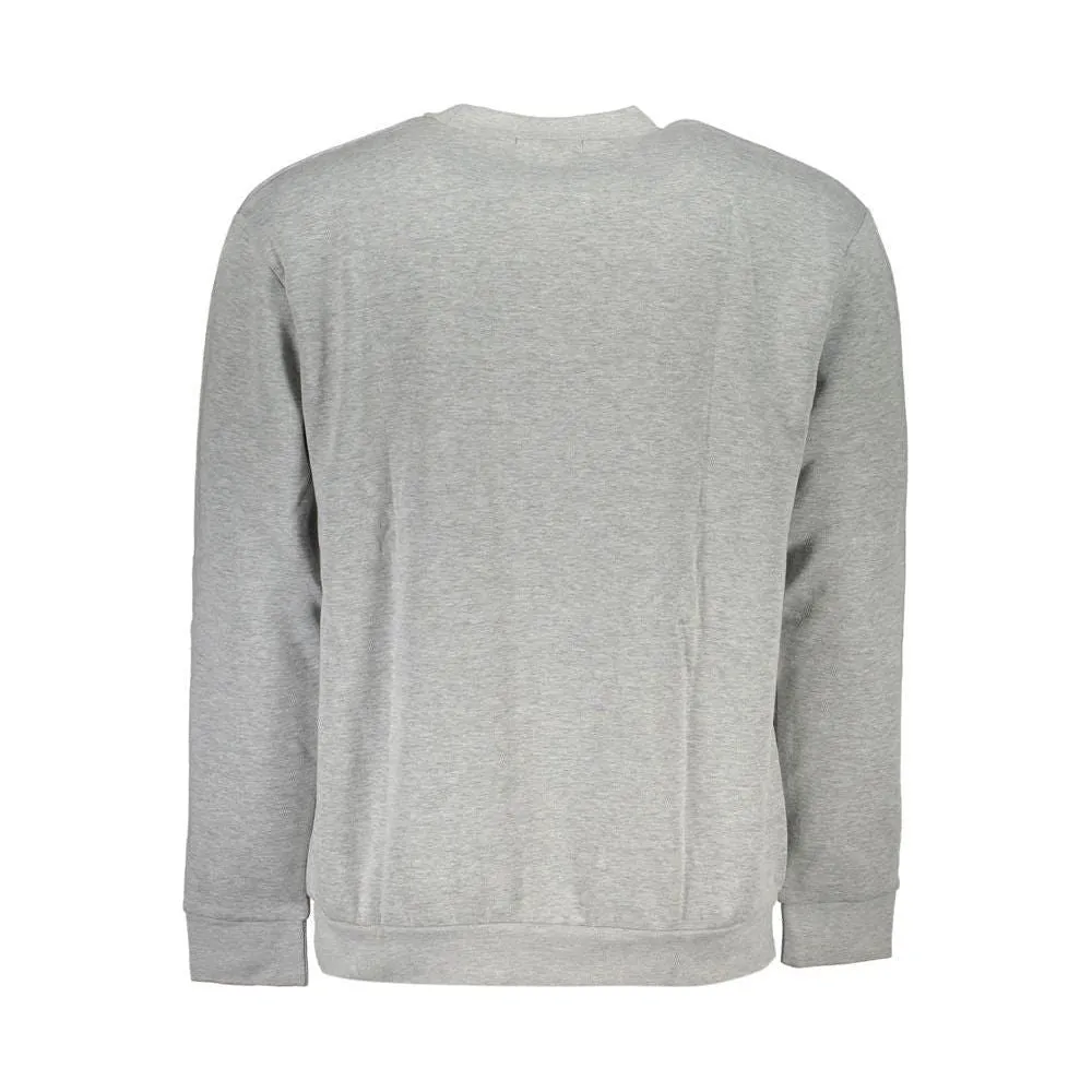 Cavalli Class Chic Gray Embroidered Sweatshirt