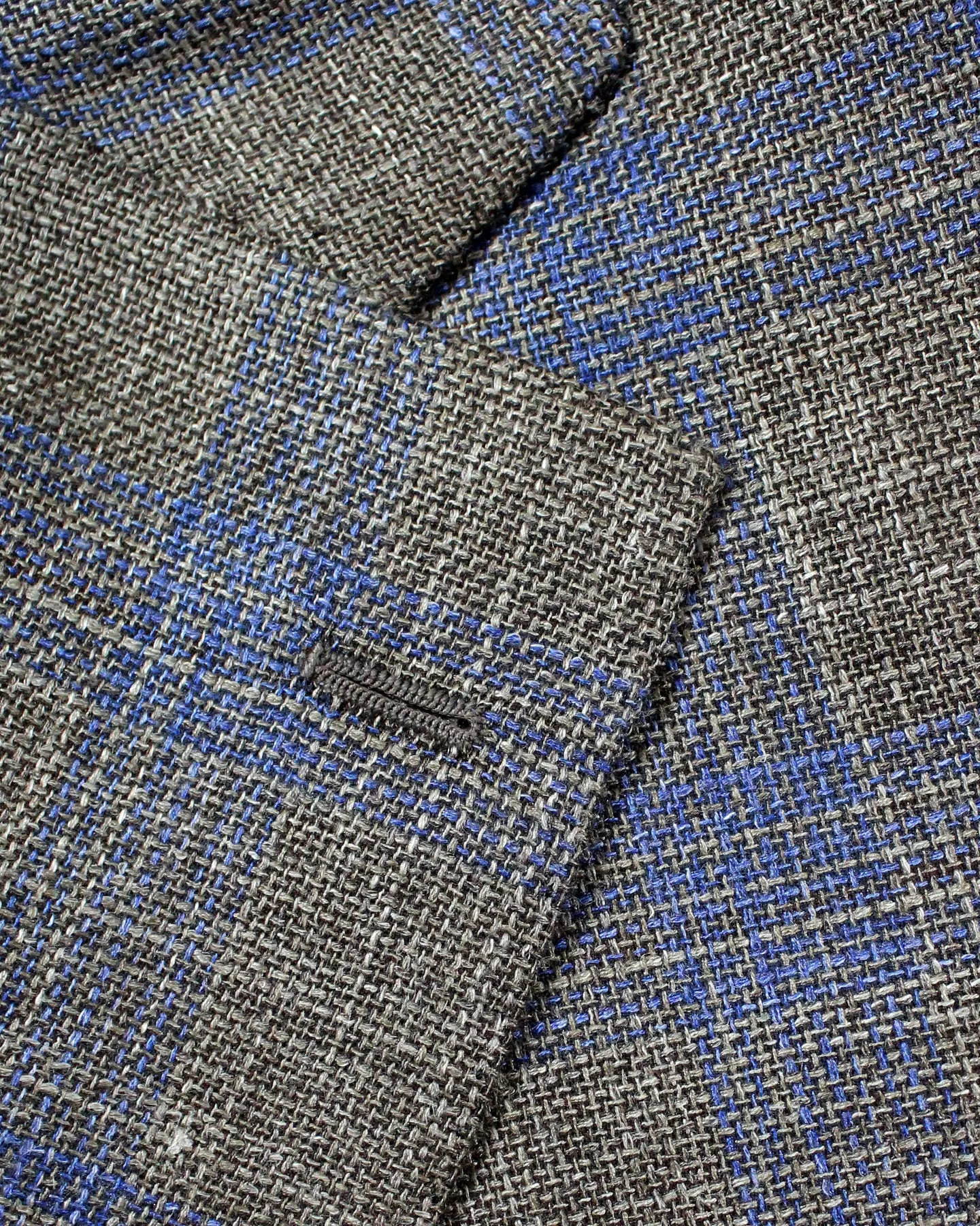 Cesare Attolini Sport Coat Brown Midnight Blue Plaid Blazer EU 48/ US 38