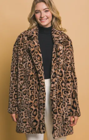 Cheetah Print Fur Coat