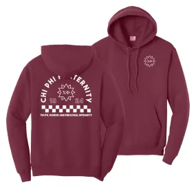 Chi Phi Retro Block Graphic Hoodie