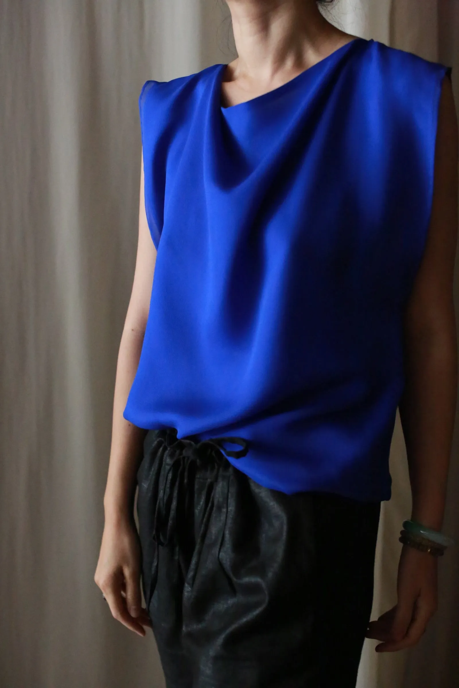 Chiffon Moonflower Top | Sapphire