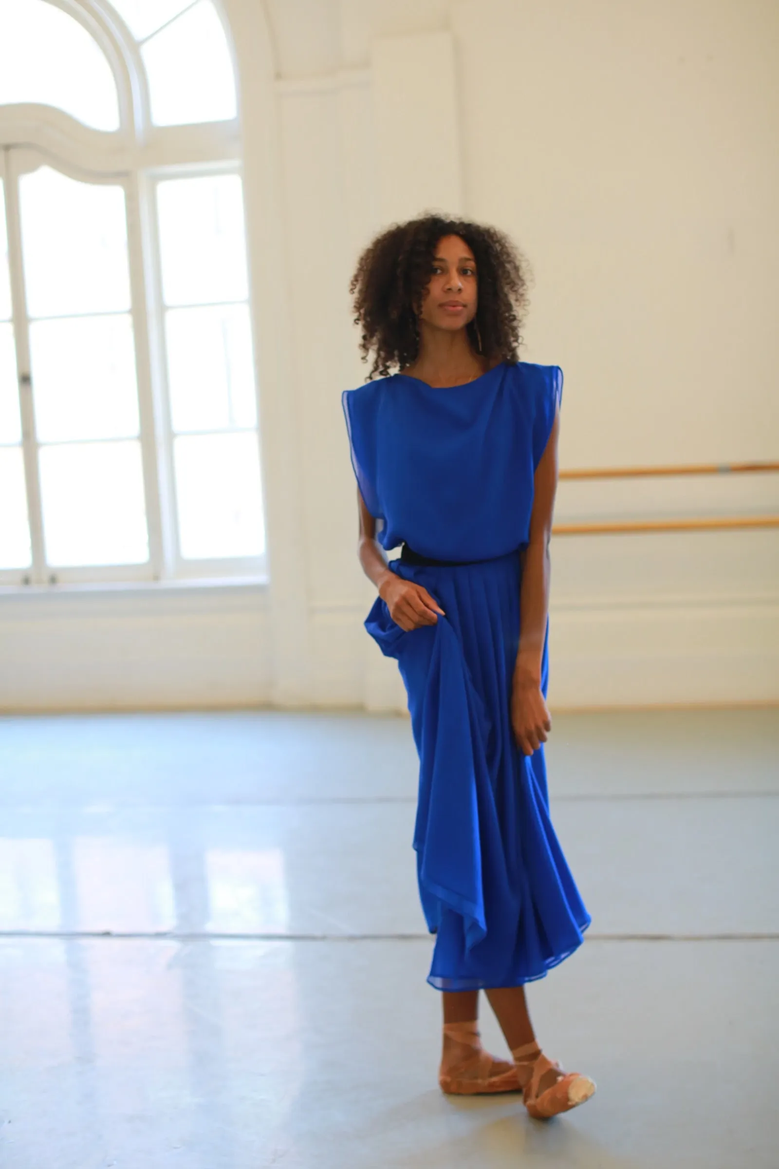 Chiffon Moonflower Top | Sapphire