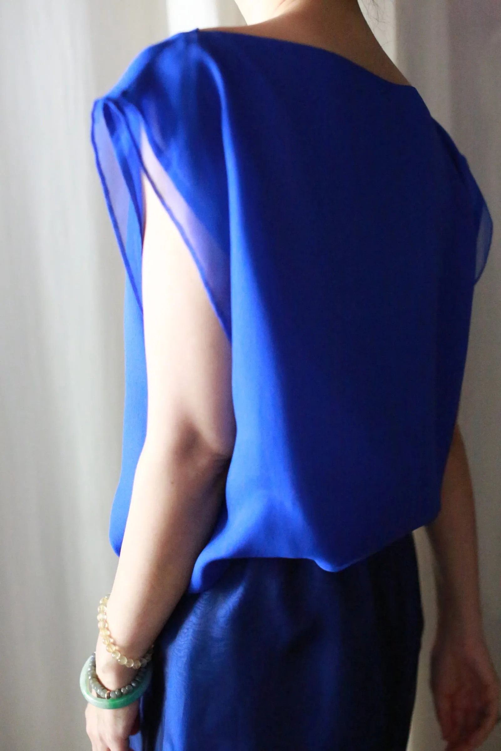 Chiffon Moonflower Top | Sapphire