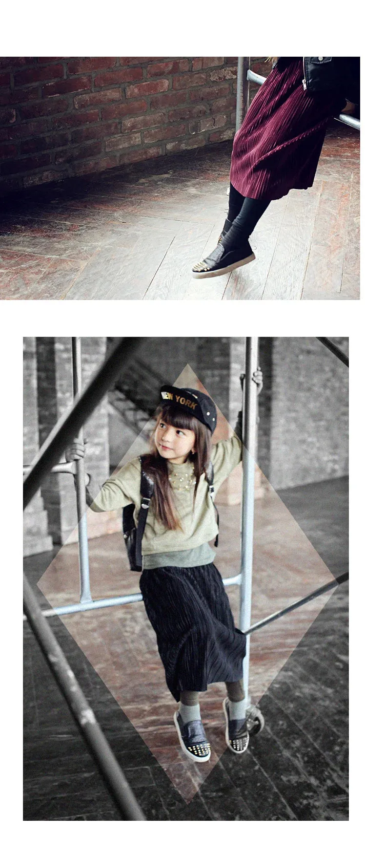 Children's Velvet Pleated Skirt 2023 Winter New Girls Solid Color Stretch Smooth Casual Loose Kids High Waist Half-Length