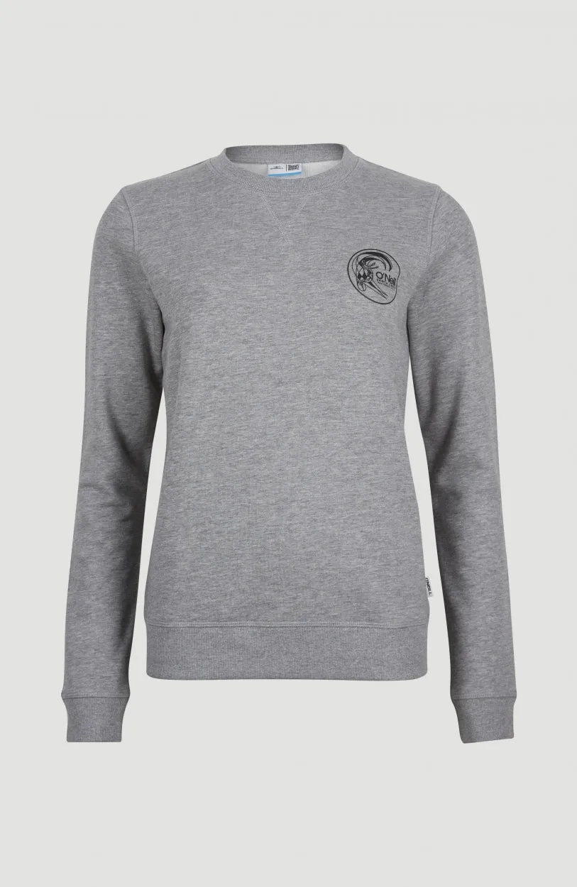 Circle Surfer Crew Sweatshirt | Silver Melee