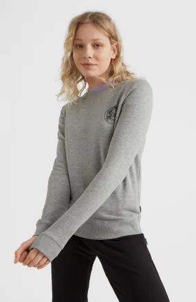 Circle Surfer Crew Sweatshirt | Silver Melee