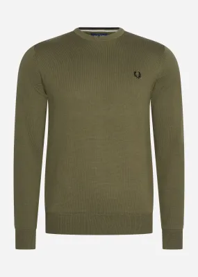 Classic crew neck jumper - uniform green