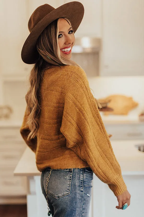 Code Word Cute Knit Sweater In Golden Honey