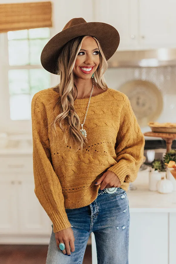 Code Word Cute Knit Sweater In Golden Honey