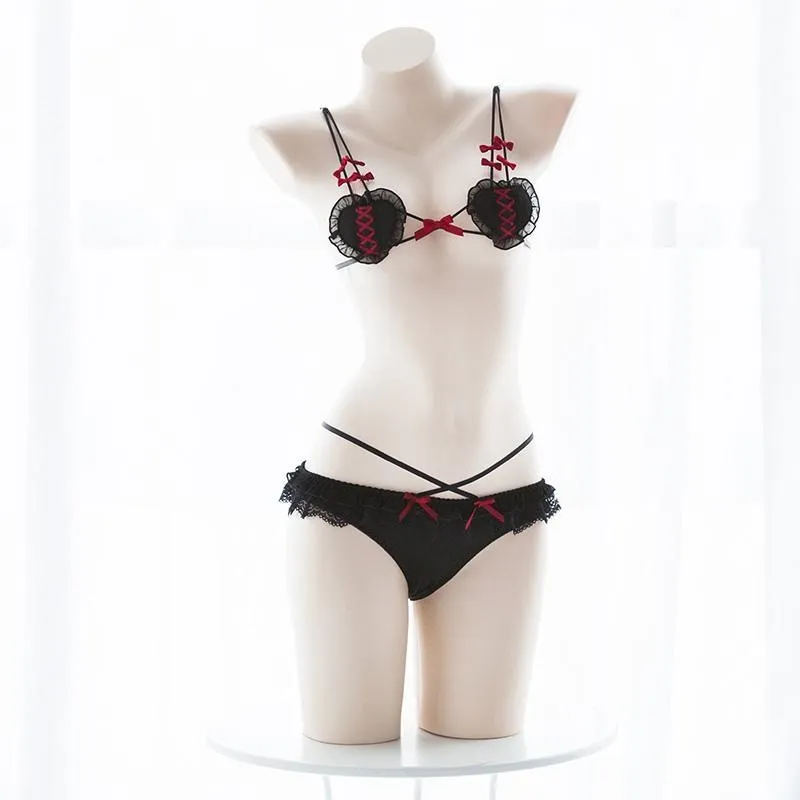 Corset Heart Lingerie Set