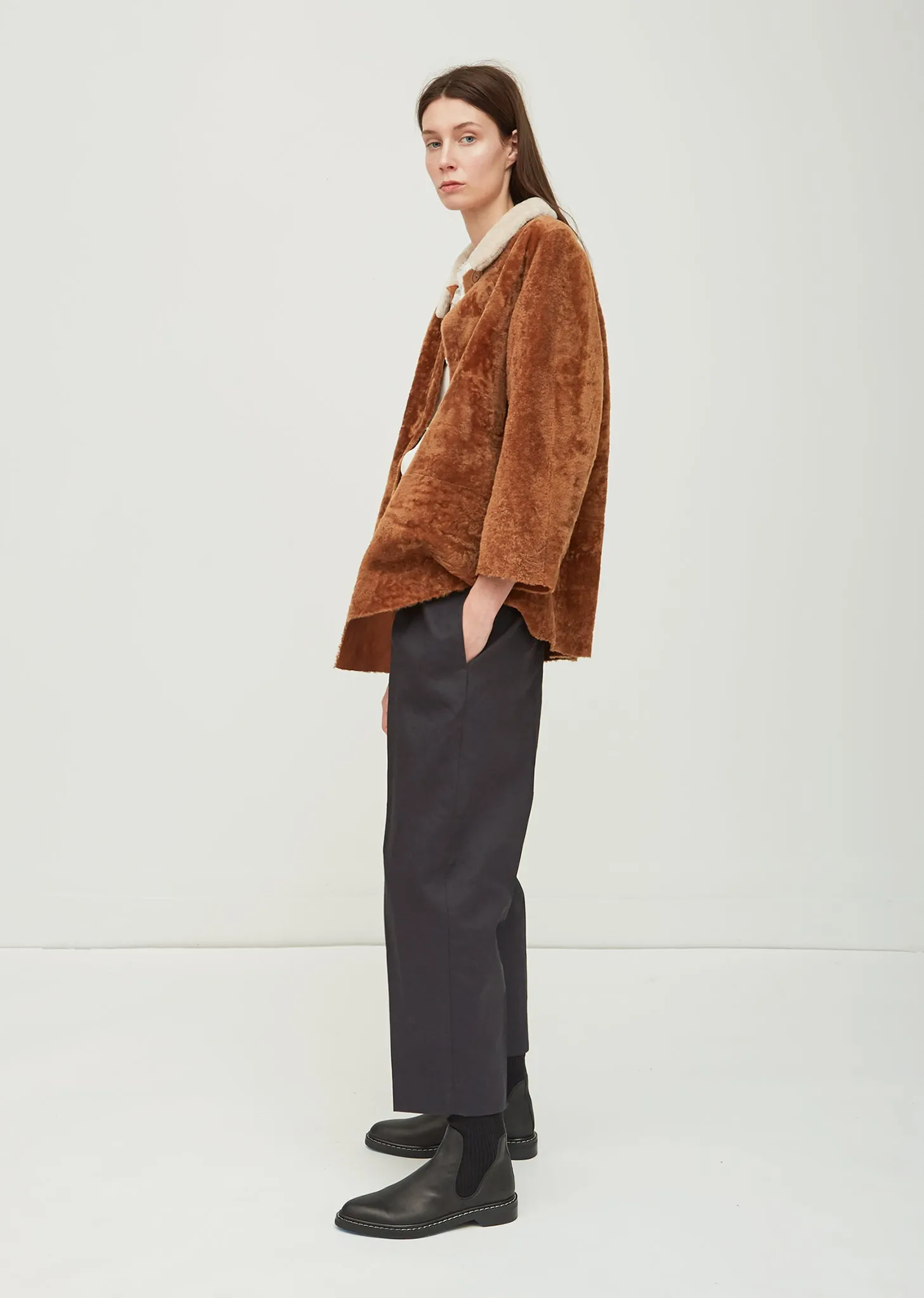 Cosmic Reversible Shearling Coat