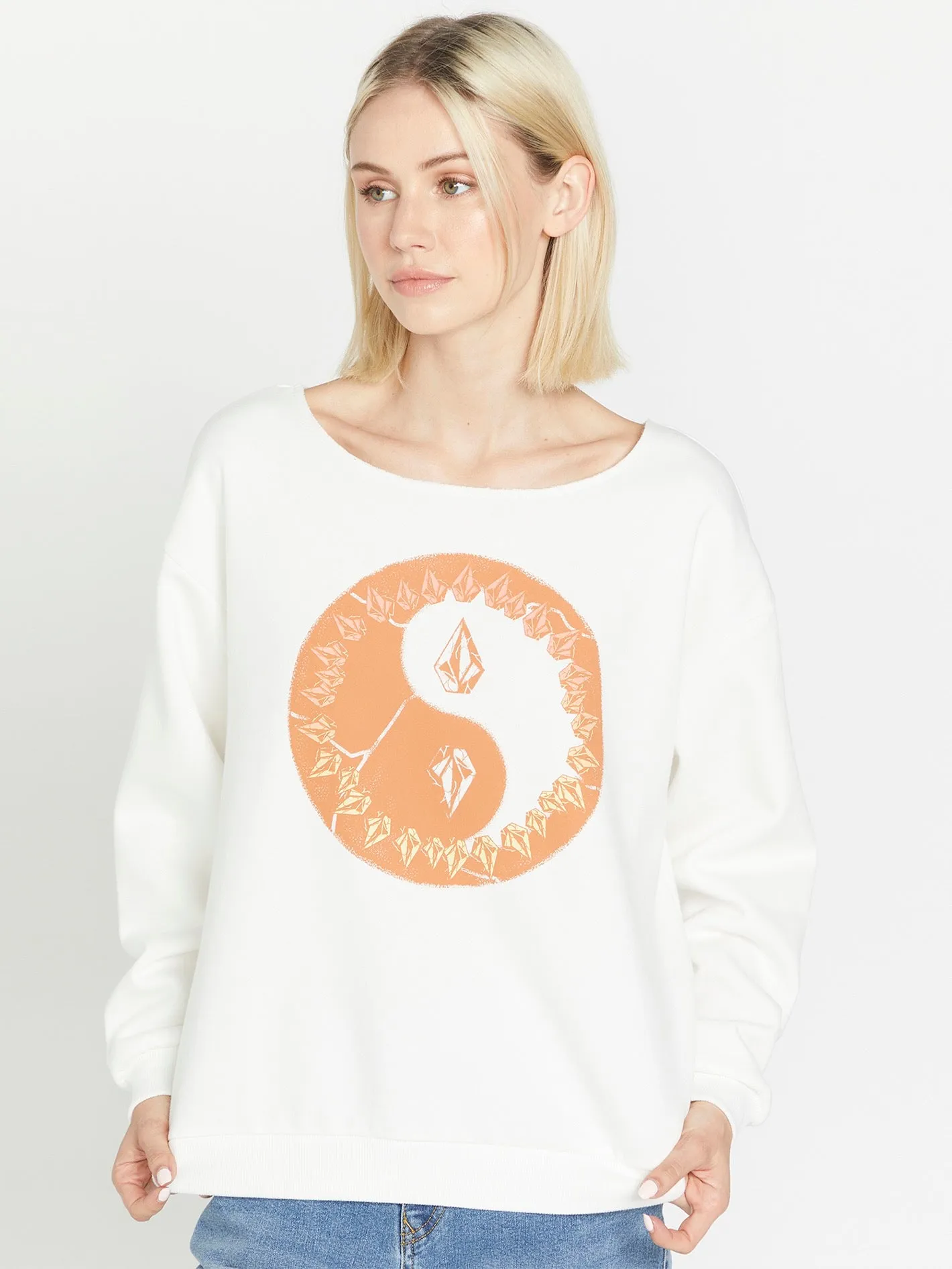 Cutting It Back Crew Top - Star White