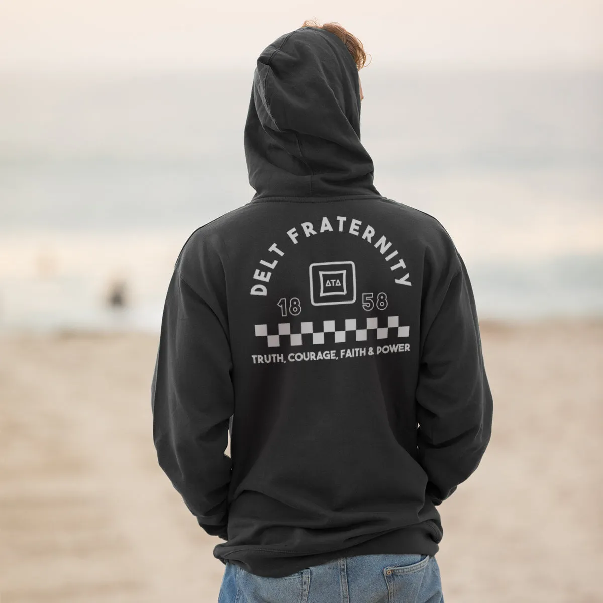 Delt Retro Block Graphic Hoodie