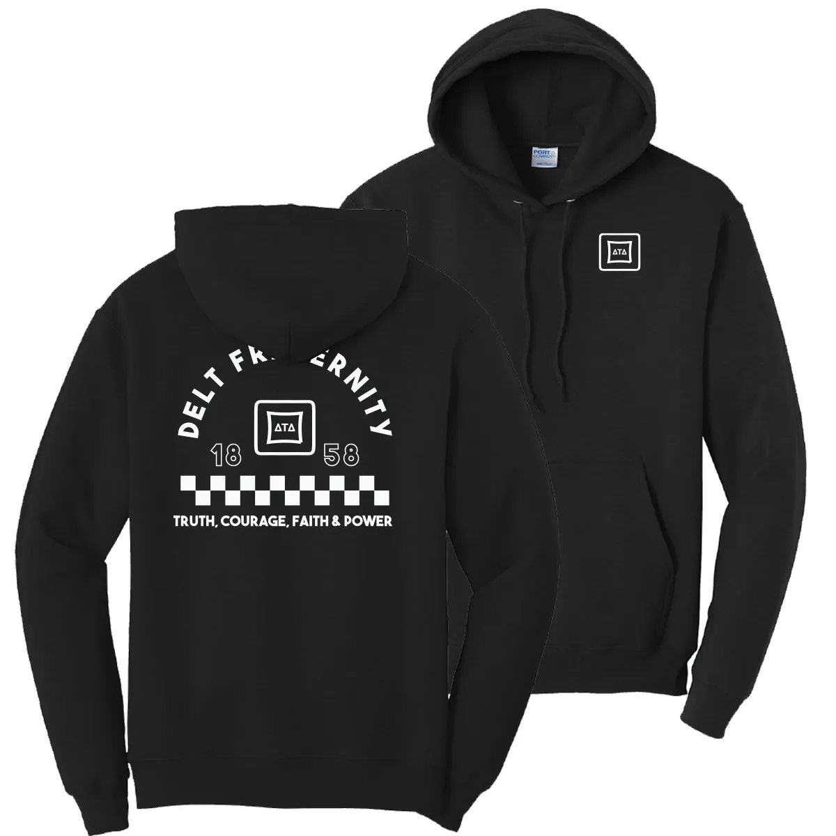 Delt Retro Block Graphic Hoodie