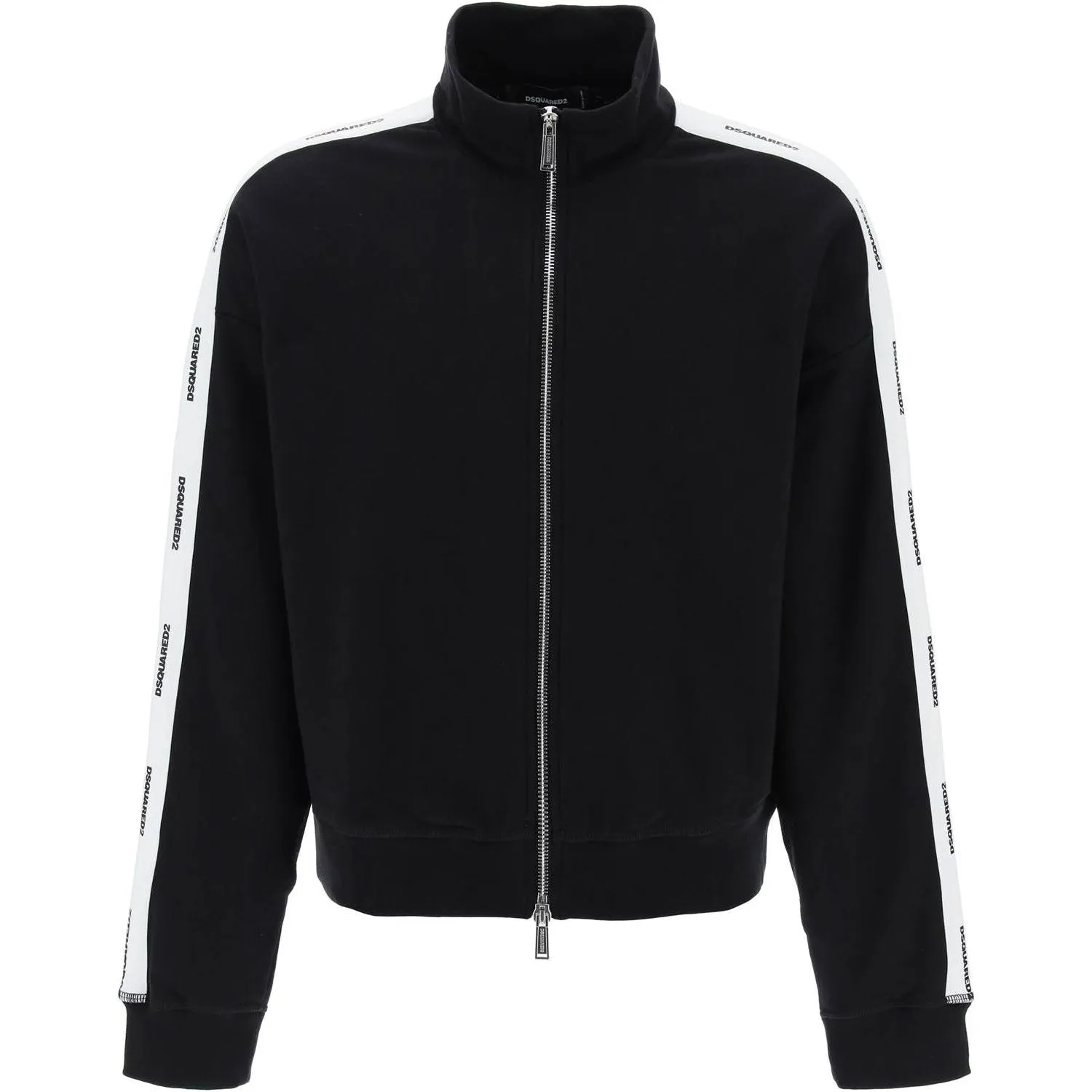 Dsquared2 zip-up sweatshirt with logo bands