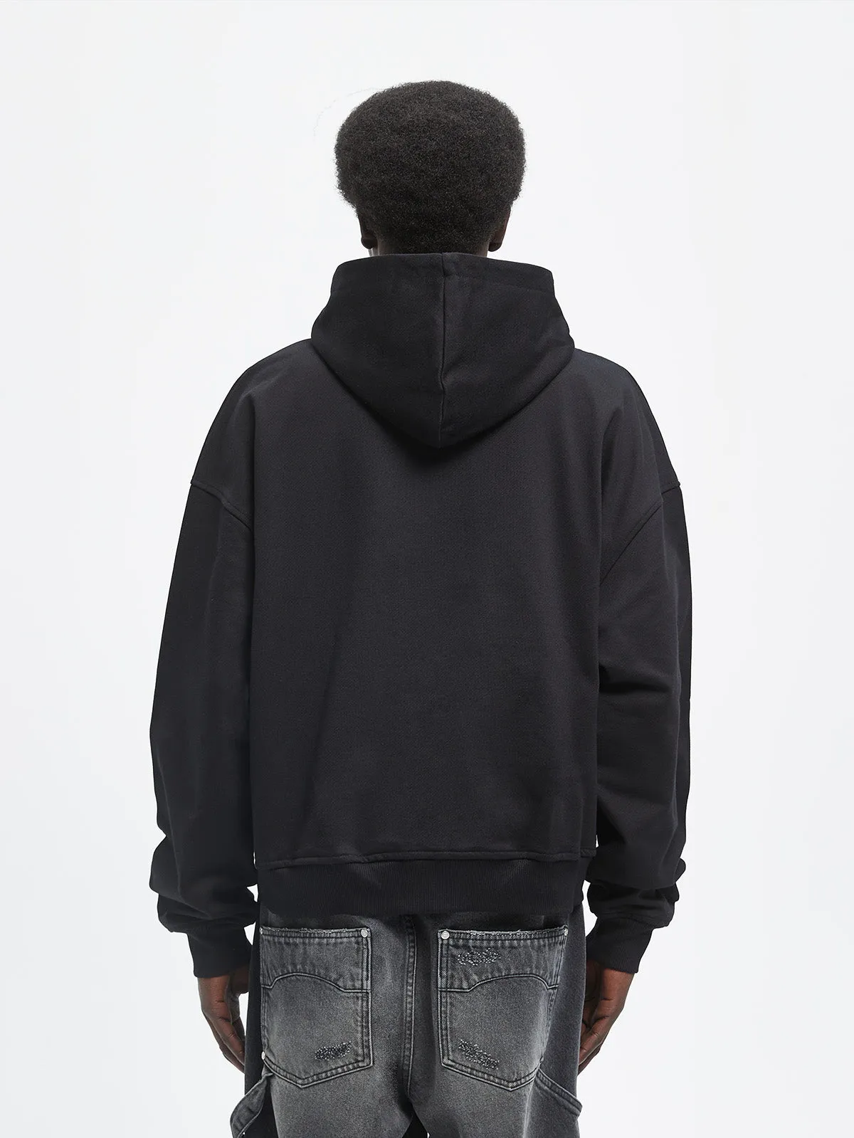 ESSENTIAL ZIP HOODIE - BLACK