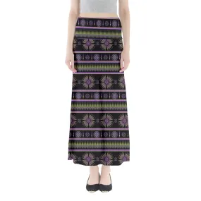 Evening Feather Wheel Full Length Maxi Skirt