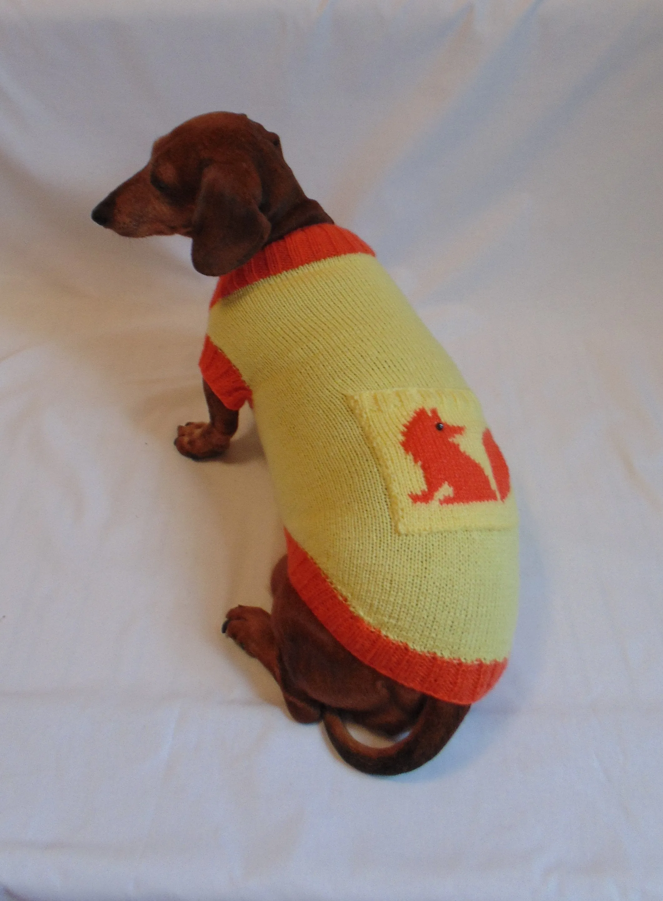 Fox sweater for dachshund, dachshund costume, dachshund clothing