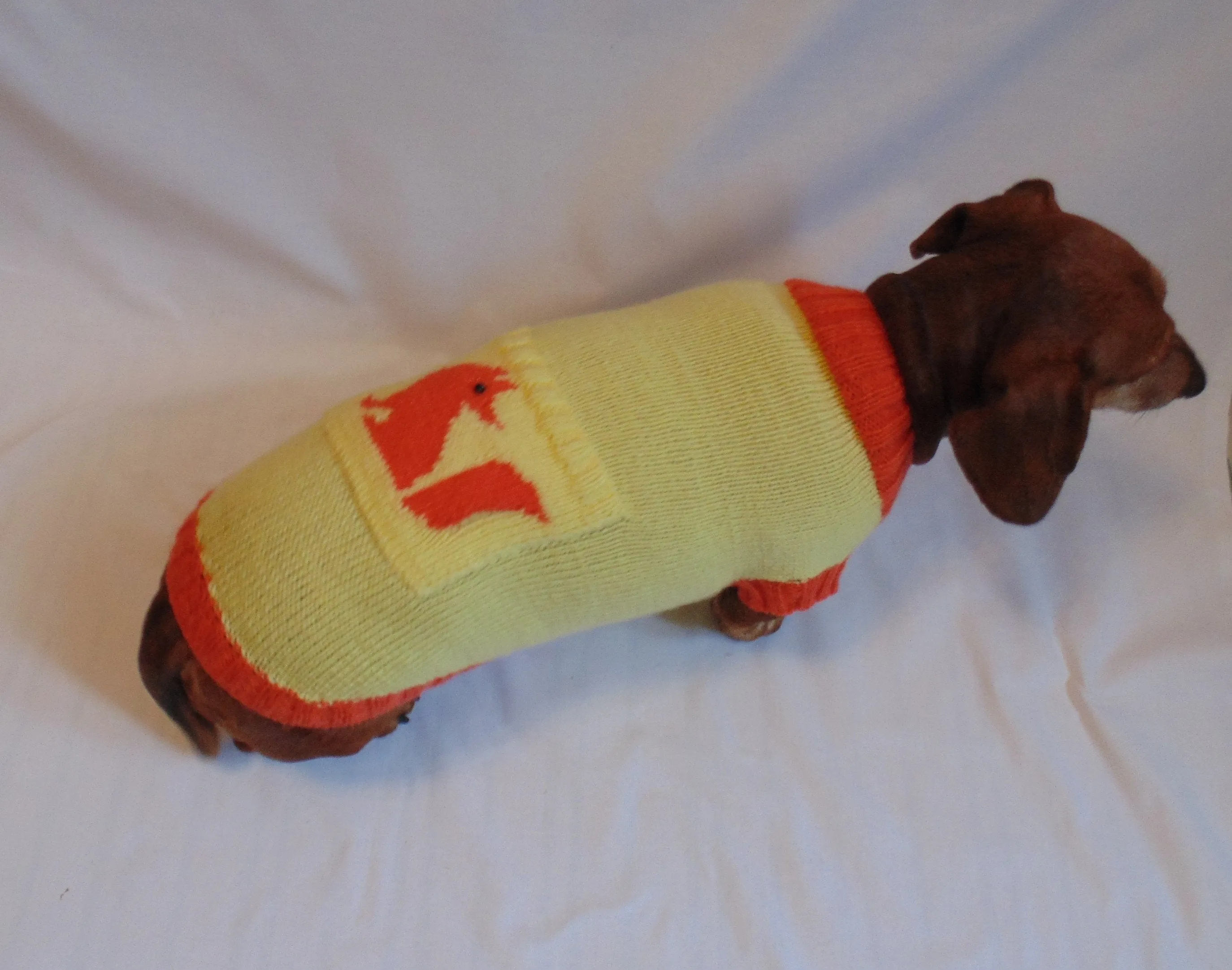 Fox sweater for dachshund, dachshund costume, dachshund clothing