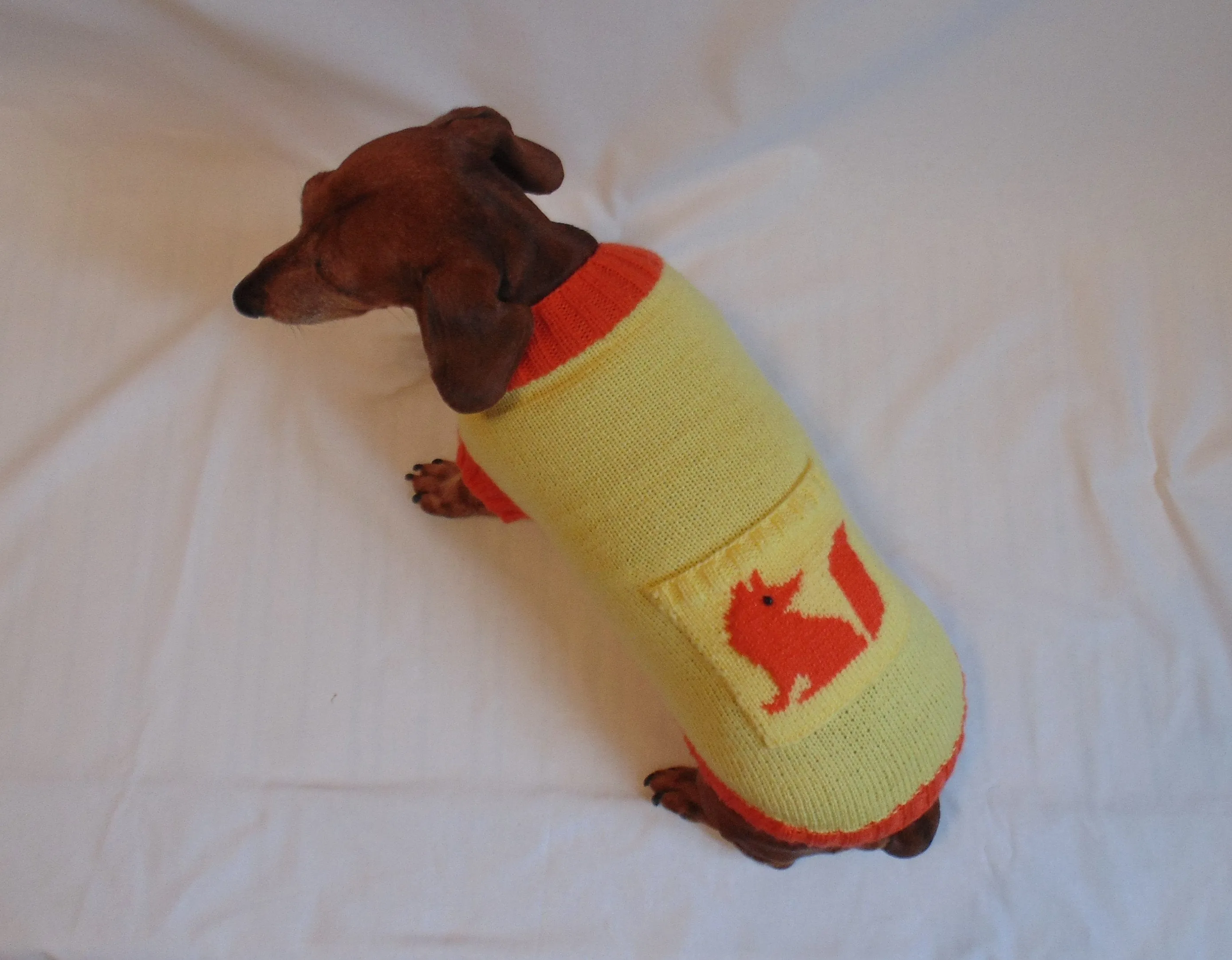 Fox sweater for dachshund, dachshund costume, dachshund clothing