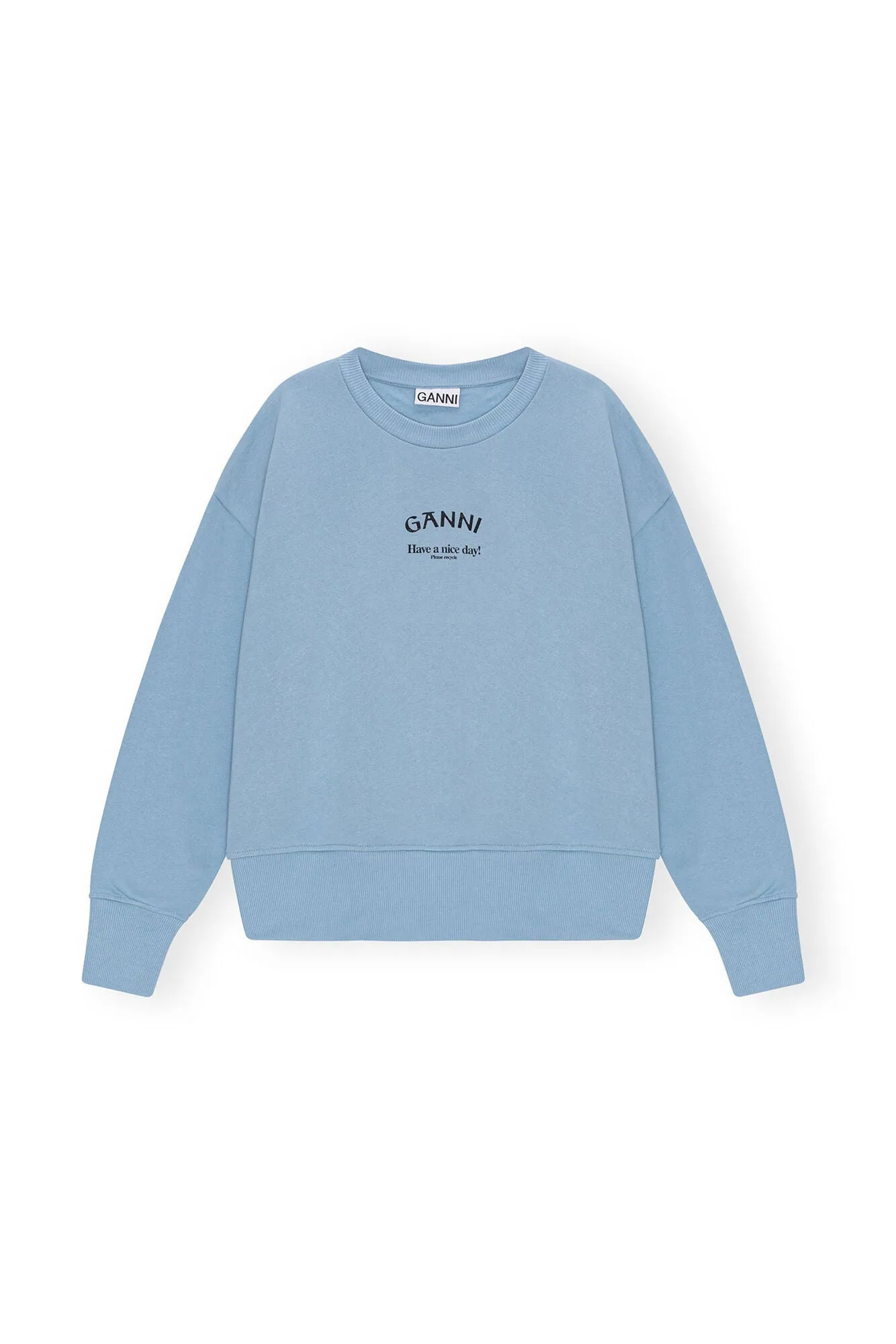 GANNI T3778 BLUE ISOLI OVERSIZED SWEATSHIRT